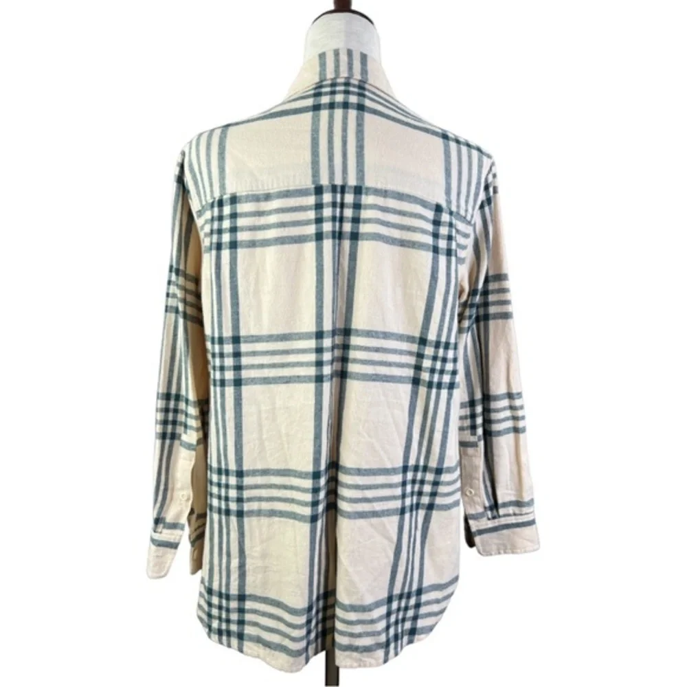 MADEWELL OVERSIZED EX-BOYFRIEND SWING SHIRT IN WINDOWPANE SZ XXS - Picture 4 of 8